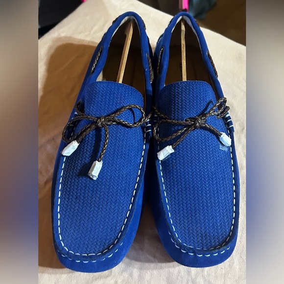 Blue Suede Men's Loafers Alfani men’s 11 *Brand New* - Picture 3 of 9